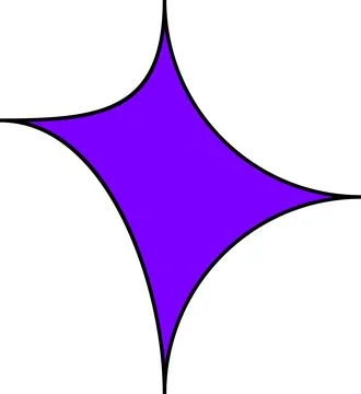 Minimal geometric linear star shape on white background Stock Illustration