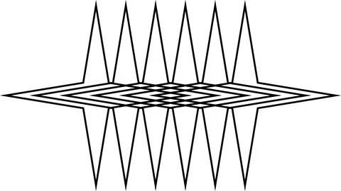 Minimal geometric linear star shape on white background Stock Illustration