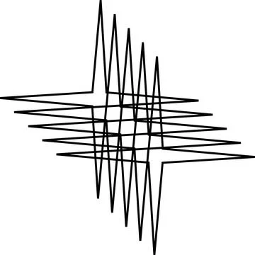 Minimal geometric linear star shape on white background Stock Illustration