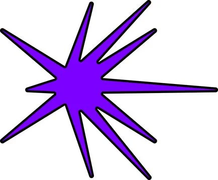 Minimal geometric linear star shape on white background Stock Illustration