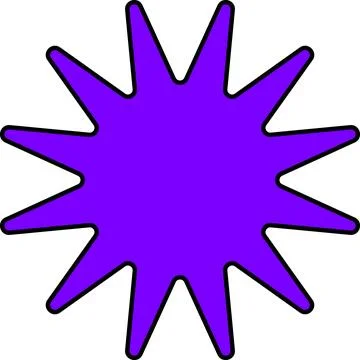 Minimal geometric linear star shape on white background Stock Illustration