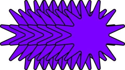 Minimal geometric linear star shape on white background Stock Illustration