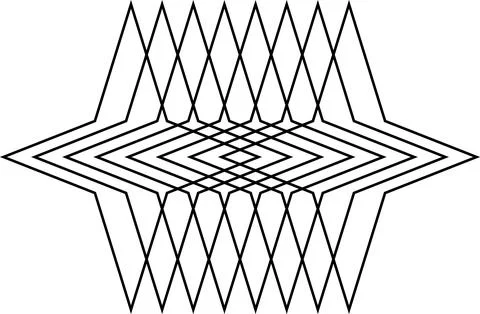 Minimal geometric linear star shape on white background Stock Illustration