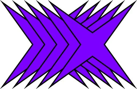 Minimal geometric linear star shape on white background Stock Illustration