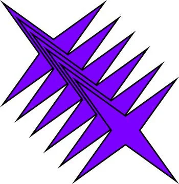 Minimal geometric linear star shape on white background Stock Illustration