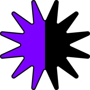 Minimal geometric linear star shape on white background Stock Illustration