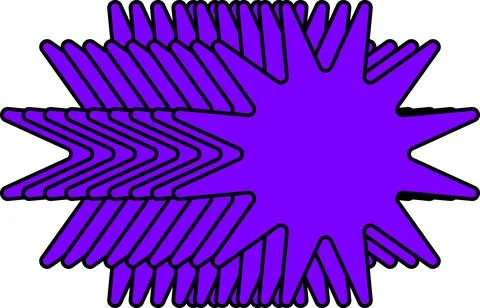 Minimal geometric linear star shape on white background Stock Illustration