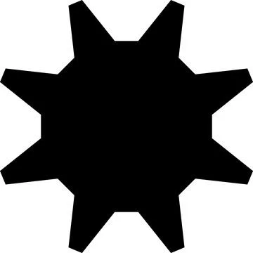 Minimal geometric linear stars shape on white background Stock Illustration
