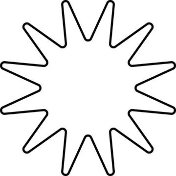 Minimal geometric linear stars shape on white background Stock Illustration