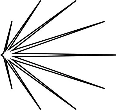 Minimal geometric linear stars shape on white background Stock Illustration
