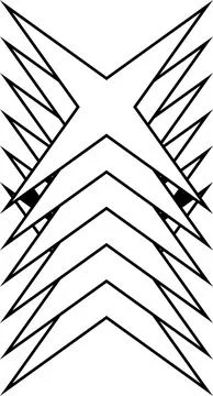 Minimal geometric linear stars shape on white background Stock Illustration