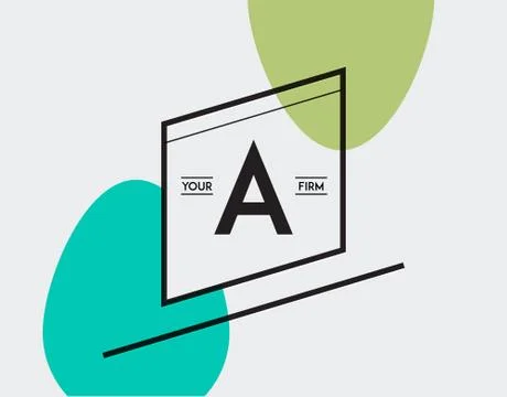 Minimal Geometric Lined Template for Hipster Identity in Vector Stock Illustration