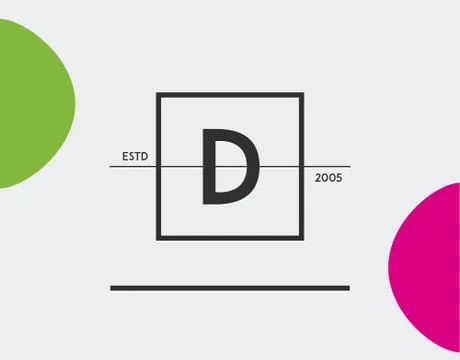 Minimal Geometric Lined Template for Hipster Identity in Vector Stock Illustration