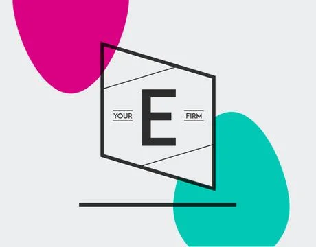Minimal Geometric Lined Template for Hipster Identity in Vector Stock Illustration