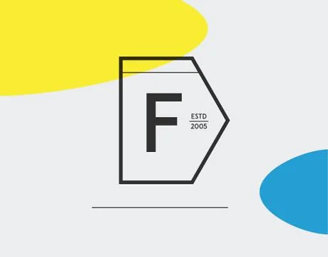 Minimal Geometric Lined Template for Hipster Identity in Vector Stock Illustration