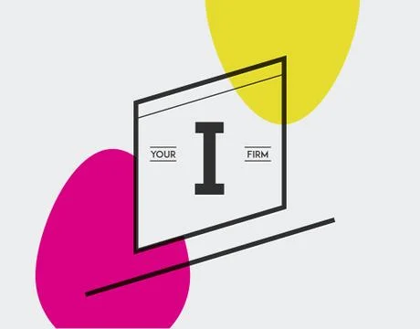 Minimal Geometric Lined Template for Hipster Identity in Vector Stock Illustration