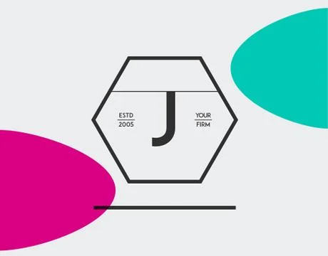 Minimal Geometric Lined Template for Hipster Identity in Vector Stock Illustration