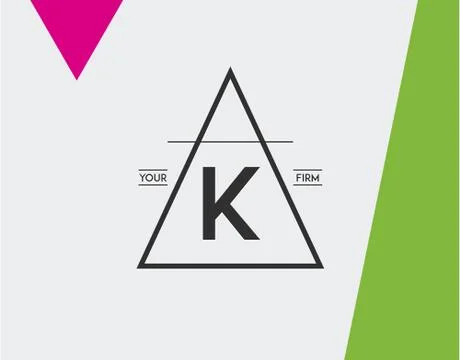 Minimal Geometric Lined Template for Hipster Identity in Vector Stock Illustration