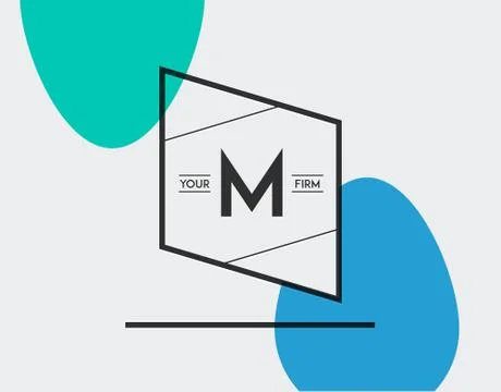 Minimal Geometric Lined Template for Hipster Identity in Vector Stock Illustration