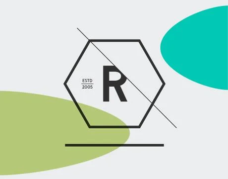 Minimal Geometric Lined Template for Hipster Identity in Vector Stock Illustration