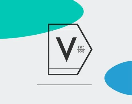 Minimal Geometric Lined Template for Hipster Identity in Vector Stock Illustration
