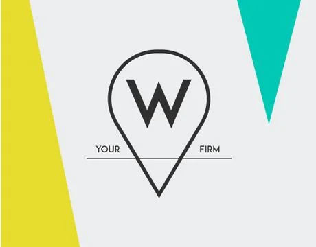 Minimal Geometric Lined Template for Hipster Identity in Vector Stock Illustration