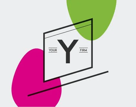 Minimal Geometric Lined Template for Hipster Identity in Vector Stock Illustration