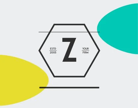 Minimal Geometric Lined Template for Hipster Identity in Vector Stock Illustration