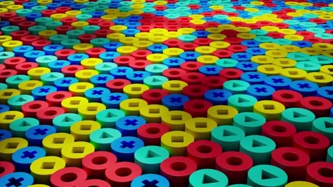 Minimal Geometric Motion – 3D Animated Surface Stock Footage 312034849