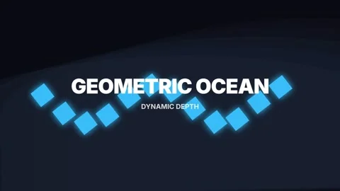 Minimal geometric ocean pattern background design for abstract video visuals Stock Footage 337656020