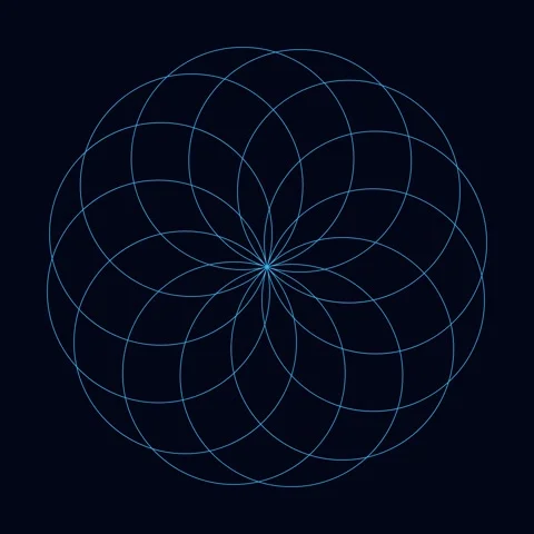 Minimal geometric optical illusion abstract line art pattern Stock Footage 342524270
