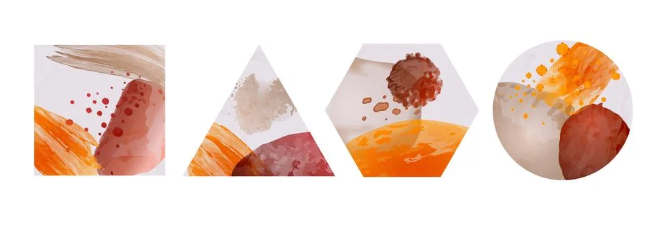 Minimal geometric pattern background. Texture graphic style, paper shapes. Si Stock Illustration