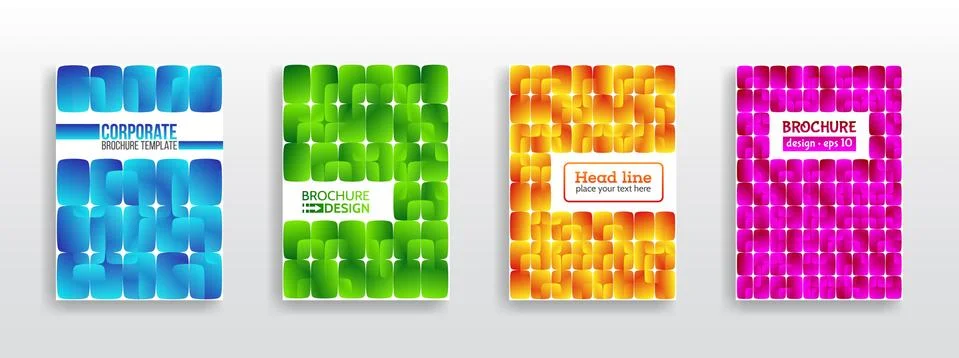 Minimal geometric pattern gradients. Stock Illustration