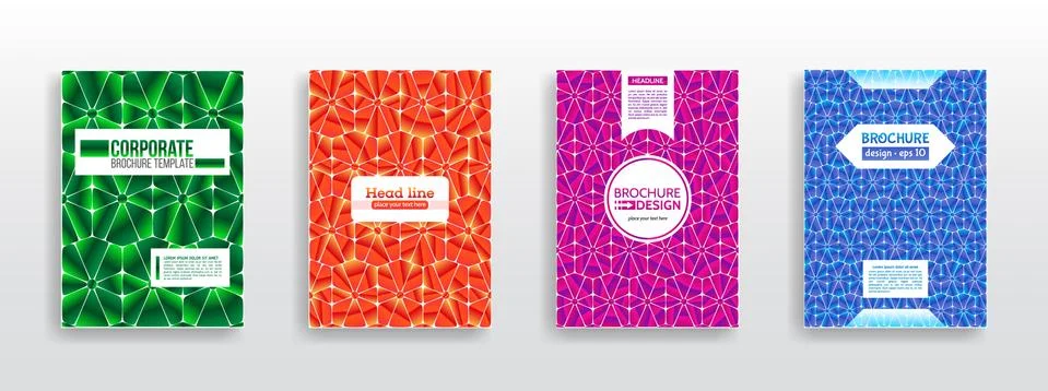 Minimal geometric pattern gradients. Stock Illustration