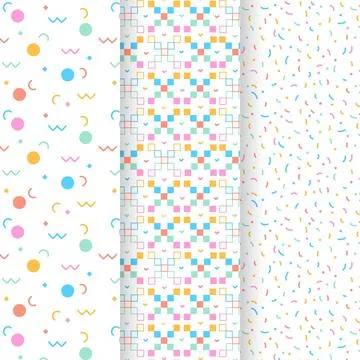 Minimal geometric pattern pack Illustrazione stock