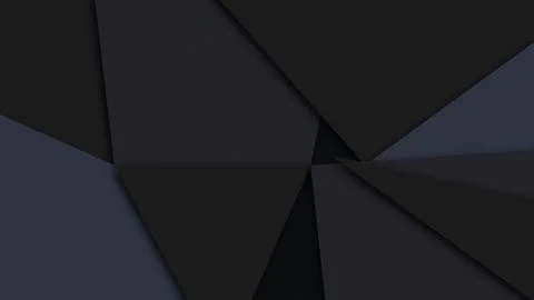 Minimal Geometric Polygons with Smooth deep black Gradient Flow Backdrop. Stock Illustration