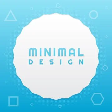 Minimal geometric shape design cyan color style Stock Illustration