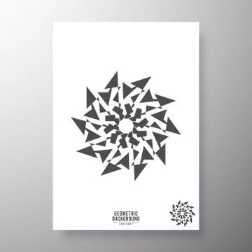 Minimal geometric shape design for printing products Stock Illustration