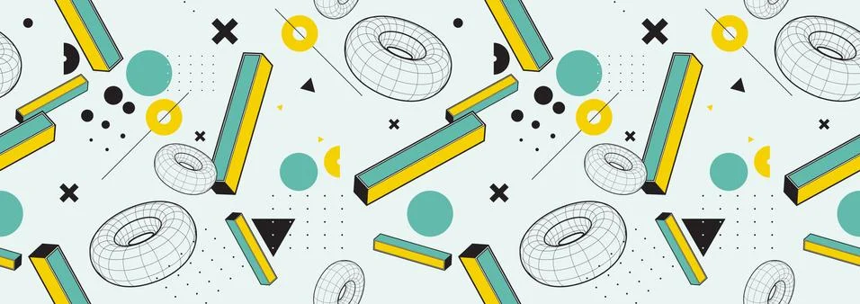 Minimal geometric shape pattern 스톡 일러스트