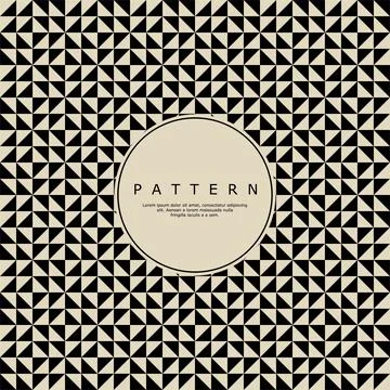 Minimal geometric square triangle abstract seamless pattern design vector. Illustrazione stock