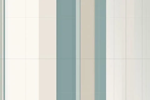 Minimal geometric wall pattern featuring vertical blue stripes and light be.. Illustrazione stock
