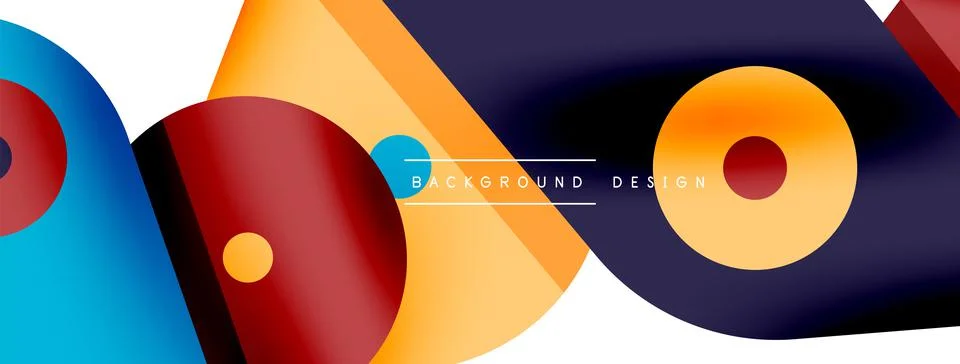 Minimal geometric wallpaper. Creative abstract background. Simple forms lines Stock Illustration