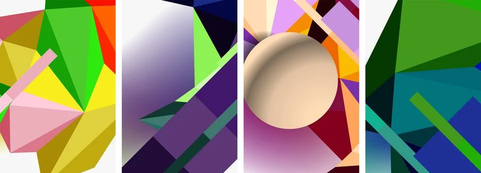 Minimal geometry. Circle, line and square design. Trendy techno business Stock Illustration