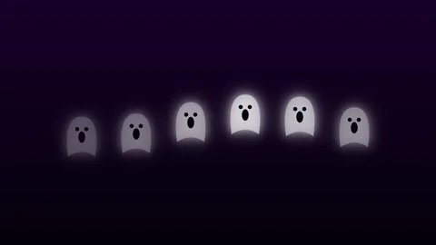 Minimal ghost pixel art game element background Stock Footage 341845298