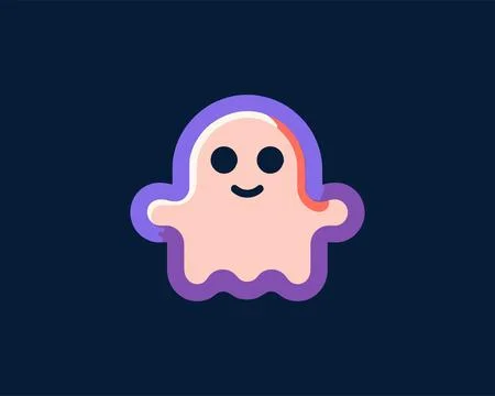 Minimal ghost vector for halloween branding Stock Illustration