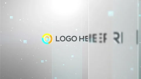 Minimal Glass Logo After Effects stock