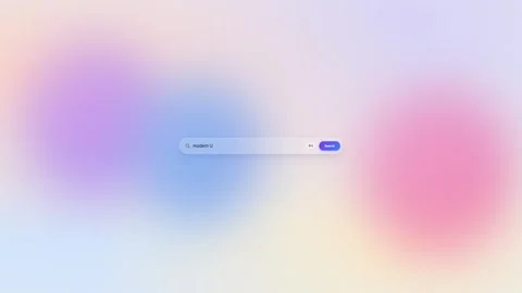 Minimal Glassmorphism Search Bar Loop on Soft Gradient 4K Vidéo 337337348
