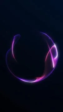 Minimal glowing abstract sphere with soft purple neon gradient light and sm.. Stock Illustration