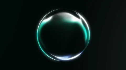 Minimal glowing green sphere with soft reflections and smooth gradient ligh.. 스톡 일러스트