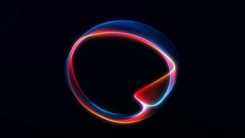 Minimal glowing sphere with soft gradient light on dark background, elegant.. Stock Illustration